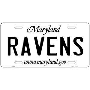 NFL Ravens License Plate Metal Auto Sign Baltimore New Retro Football